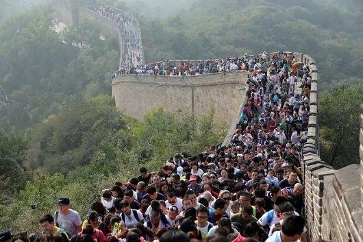 國慶長(zhǎng)城人流